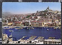 O9799 MARSEILLE MARSIGLIA PANORAMA SUR LE PORT ET NOTRE-DAME DE LA GARDE ACQUERELLATA